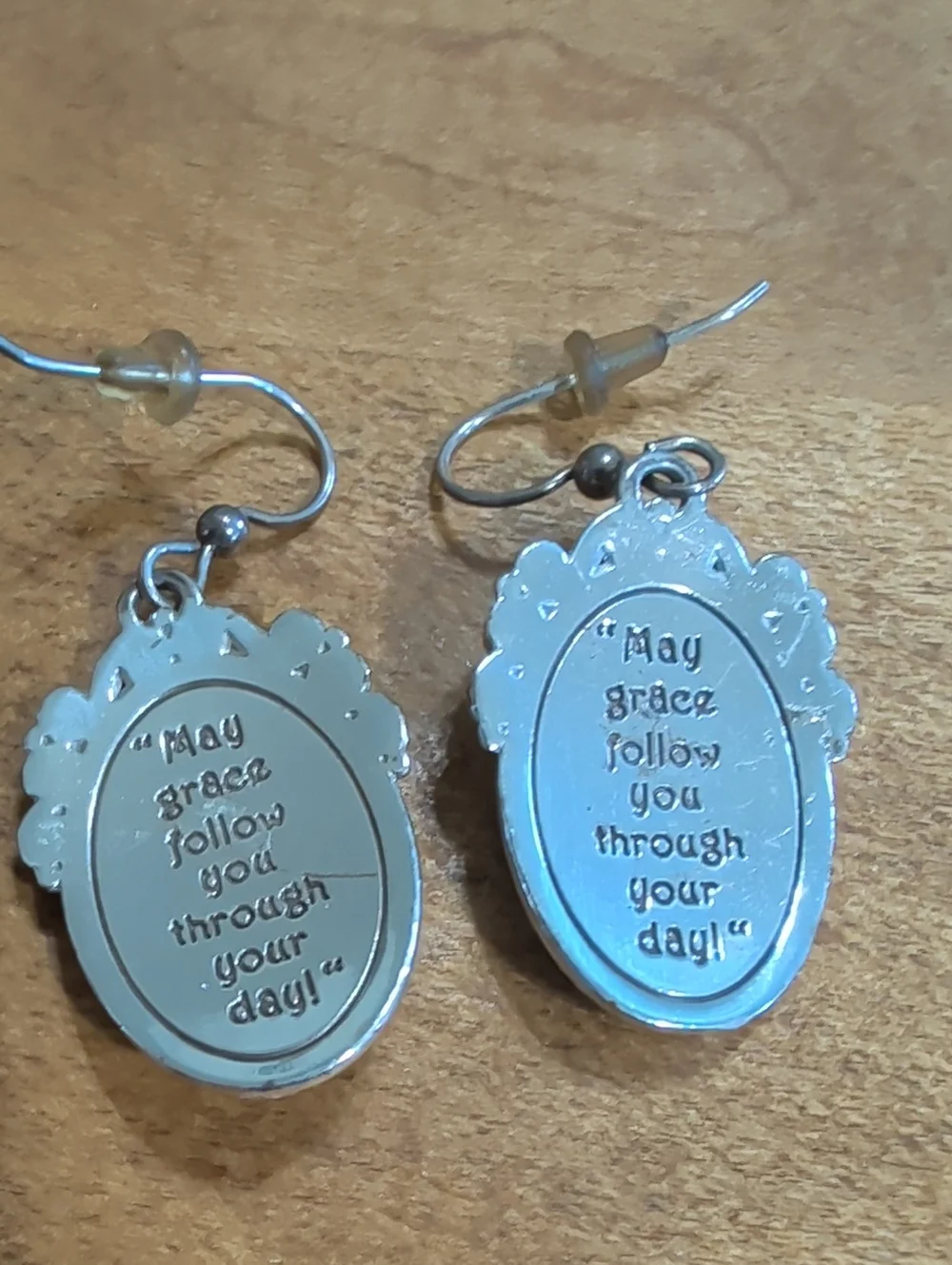 Brighton Truthful Cross Dangle Earrings Crystal Silver Tone Inspirational Faith